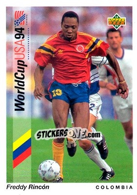 Sticker Freddy Rincon - World Cup USA 1994. Preview English/Spanish - Upper Deck