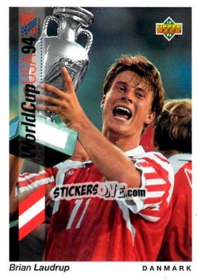 Sticker Brian Laudrup - World Cup USA 1994. Preview English/Spanish n. 77 - Upper Deck