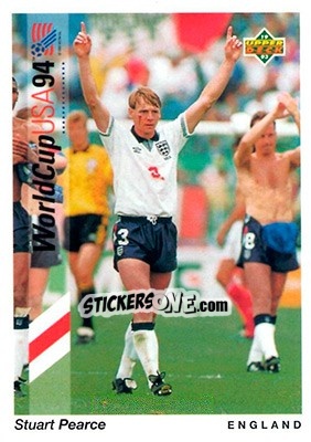 Sticker Stuart Pearce - World Cup USA 1994. Preview English/Spanish - Upper Deck