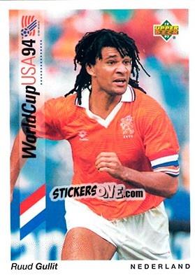 Sticker Ruud Gullit - World Cup USA 1994. Preview English/Spanish - Upper Deck