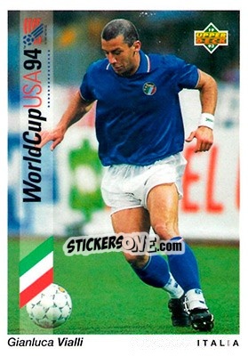 Figurina Gianluca Vialli - World Cup USA 1994. Preview English/Spanish - Upper Deck