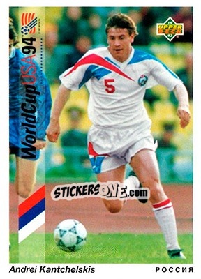 Sticker Andrei Kanchelskis - World Cup USA 1994. Preview English/Spanish n. 91 - Upper Deck