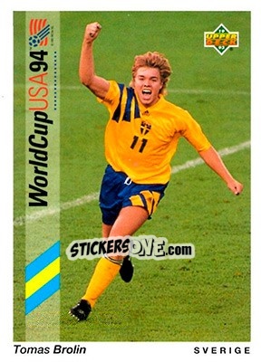 Sticker Tomas Brolin - World Cup USA 1994. Preview English/Spanish - Upper Deck
