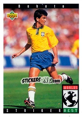 Figurina Bebeto - World Cup USA 1994. Preview English/Spanish - Upper Deck