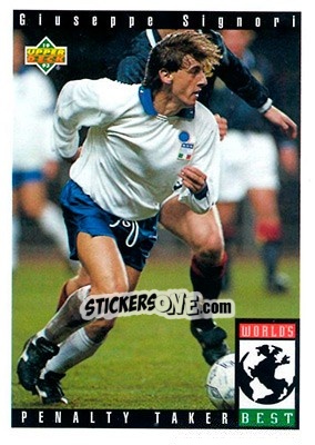 Sticker Giuseppe Signori - World Cup USA 1994. Preview English/Spanish - Upper Deck