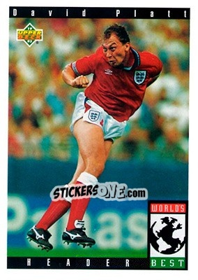 Sticker David Platt - World Cup USA 1994. Preview English/Spanish - Upper Deck