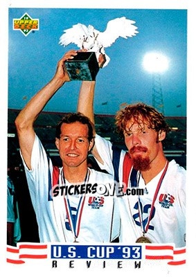 Sticker T.Dooley / a.Lalas - World Cup USA 1994. Preview English/Spanish n. 140 - Upper Deck