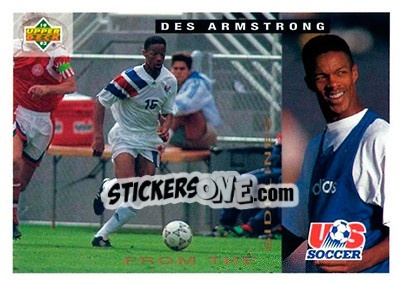 Sticker Des Armstrong - World Cup USA 1994. Preview English/Spanish - Upper Deck