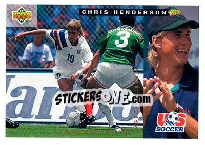 Sticker Chris Henderson - World Cup USA 1994. Preview English/Spanish - Upper Deck