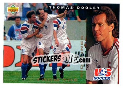 Sticker Thomas Dooley - World Cup USA 1994. Preview English/Spanish - Upper Deck