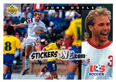 Sticker John Doyle - World Cup USA 1994. Preview English/Spanish - Upper Deck