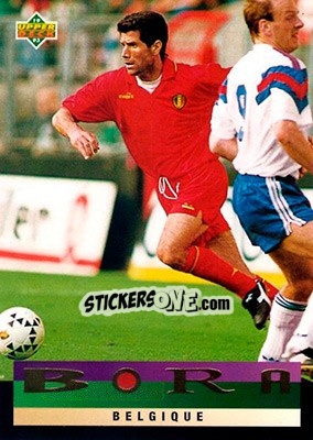 Sticker Belgium - Vincenzo Scifo - World Cup USA 1994. Preview English/Spanish n. B10 - Upper Deck