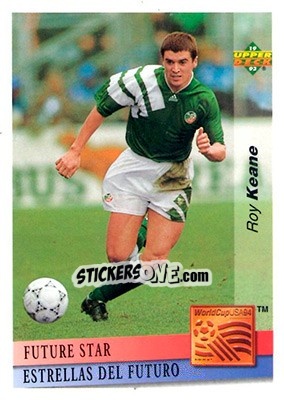 Sticker Roy Keane - World Cup USA 1994. Preview English/Spanish - Upper Deck