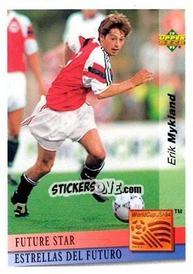 Sticker Erik Mykland - World Cup USA 1994. Preview English/Spanish - Upper Deck