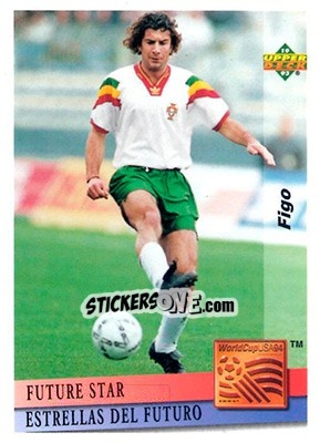 Sticker Figo - World Cup USA 1994. Preview English/Spanish - Upper Deck