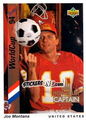 Figurina Joe Montana - World Cup USA 1994. Preview English/Spanish - Upper Deck