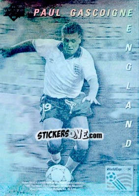 Sticker Paul Gascoigne - World Cup USA 1994. Preview English/Spanish - Upper Deck