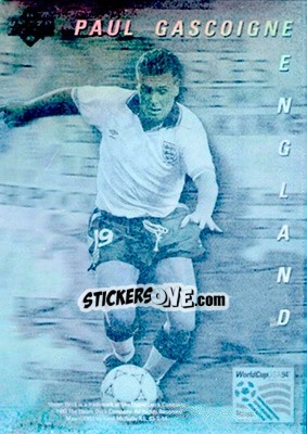 Sticker Paul Gascoigne - World Cup USA 1994. Preview English/Spanish n. WCH9 - Upper Deck