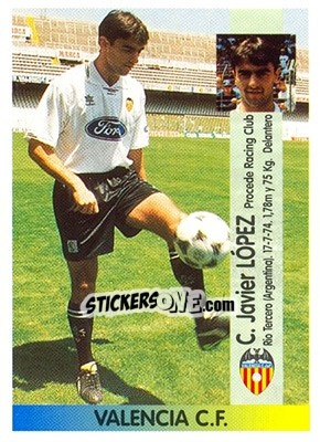 Cromo Claudio Javier López - Liga Spagnola 1996-1997 - Panini