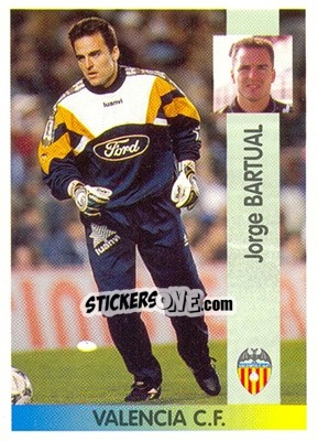Sticker Jorge Bartual Medina - Liga Spagnola 1996-1997 n. 32 - Panini