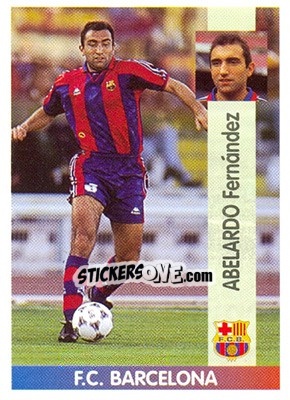 Cromo Abelardo Fernández Antuña - Liga Spagnola 1996-1997 - Panini