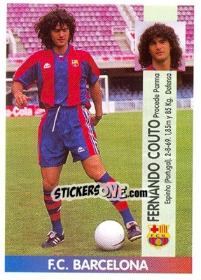 Sticker Fernando Manuel Silva Couto - Liga Spagnola 1996-1997 n. 36a - Panini