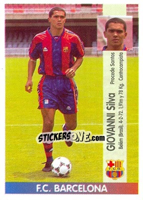 Sticker Giovanni Silva De Oliveira - Liga Spagnola 1996-1997 n. 45a - Panini