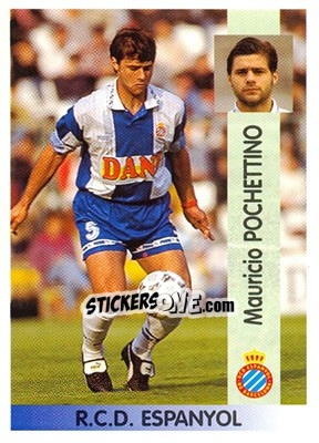 Sticker Mauricio Roberto Pochettino Trossero - Liga Spagnola 1996-1997 n. 53 - Panini
