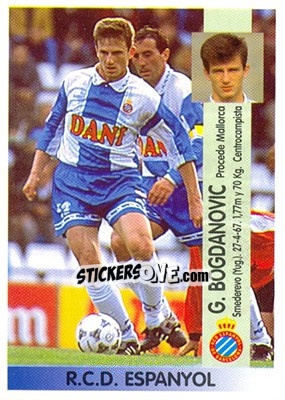 Sticker Goran Bogdanovic - Liga Spagnola 1996-1997 n. 62a - Panini