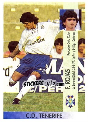 Sticker Francisco Ulises Rojas - Liga Spagnola 1996-1997 n. 66a - Panini