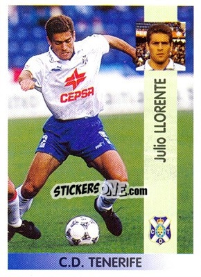 Cromo Julio Llorente Gento - Liga Spagnola 1996-1997 - Panini