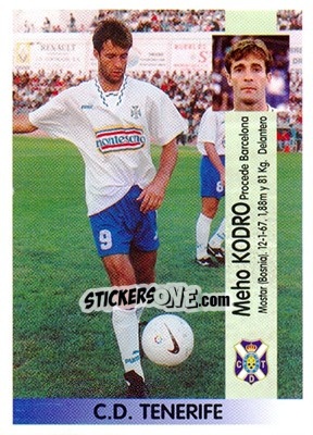 Sticker Meho Kodro Sejtanic - Liga Spagnola 1996-1997 n. 77a - Panini