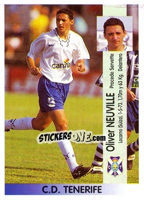 Sticker Oliver Patric Neuville - Liga Spagnola 1996-1997 - Panini