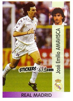 Cromo José Emilio Amavisca Gárate - Liga Spagnola 1996-1997 - Panini