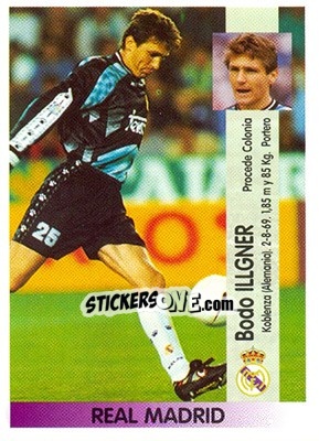 Sticker Bodo Illgner - Liga Spagnola 1996-1997 n. 96a - Panini