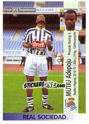 Cromo Adepoju Mutiu - Liga Spagnola 1996-1997 - Panini