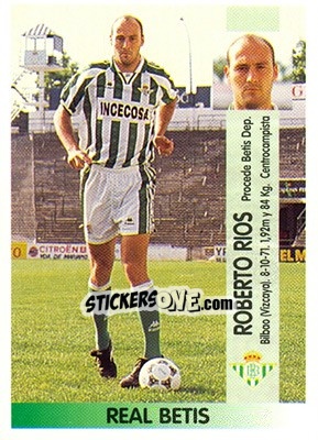 Sticker Roberto Ríos Patus - Liga Spagnola 1996-1997 n. 123a - Panini