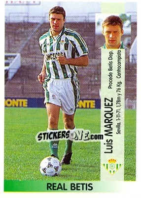 Figurina Luis Márquez Martín - Liga Spagnola 1996-1997 - Panini