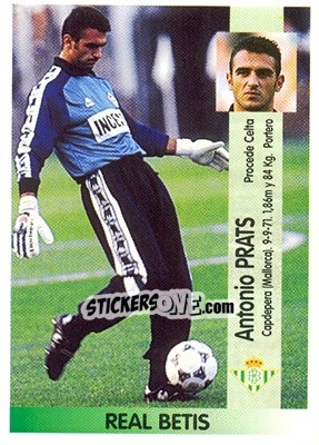 Cromo Antoni Prats Cervera - Liga Spagnola 1996-1997 - Panini