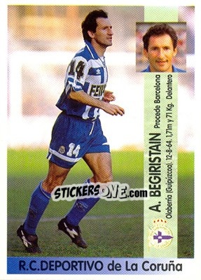 Sticker Aitor Begiristain Mújika - Liga Spagnola 1996-1997 - Panini