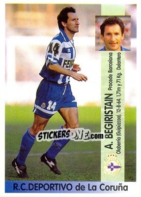 Sticker Aitor Begiristain Mújika - Liga Spagnola 1996-1997 n. 142a - Panini