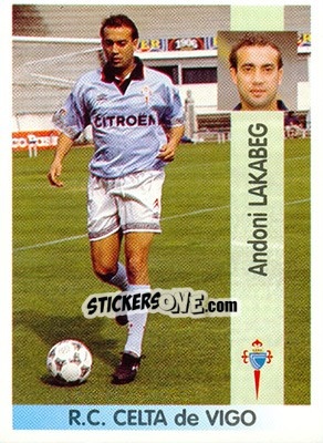 Sticker Andoni Lakabeg Fraile - Liga Spagnola 1996-1997 n. 162 - Panini