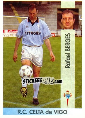 Sticker Rafael Berges Martín - Liga Spagnola 1996-1997 n. 166 - Panini