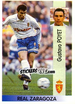Cromo Gustavo Augusto Poyet Domínguez - Liga Spagnola 1996-1997 n. 187 - Panini