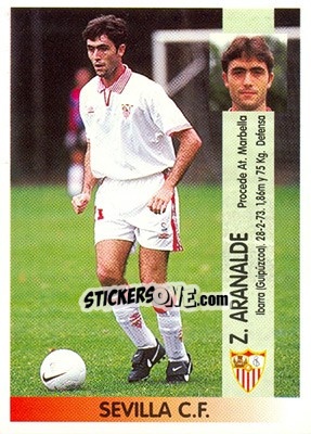 Sticker Zigor Aranalde Sarasola - Liga Spagnola 1996-1997 n. 210a - Panini