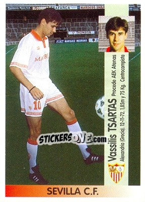 Sticker Vassilis Tsartas - Liga Spagnola 1996-1997 n. 213a - Panini
