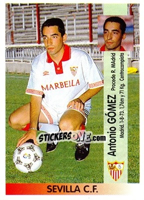 Sticker Antonio Gómez Pérez - Liga Spagnola 1996-1997 n. 219a - Panini