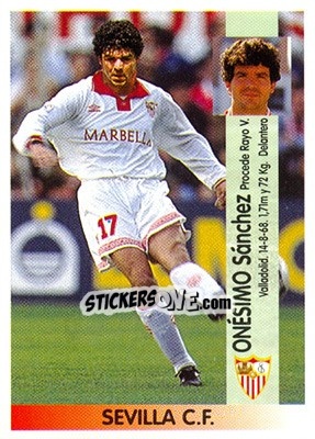 Sticker Onésimo Sánchez González - Liga Spagnola 1996-1997 n. 222a - Panini