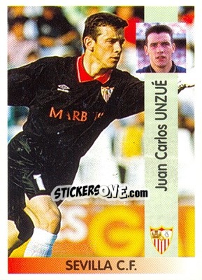 Cromo Juan Carlos Unzué Labiano - Liga Spagnola 1996-1997 - Panini
