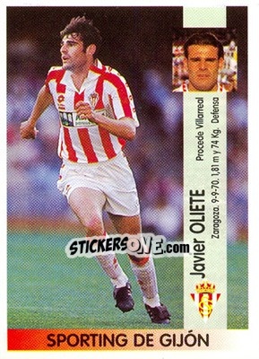 Cromo Francisco Javier Oliete Valle - Liga Spagnola 1996-1997 - Panini